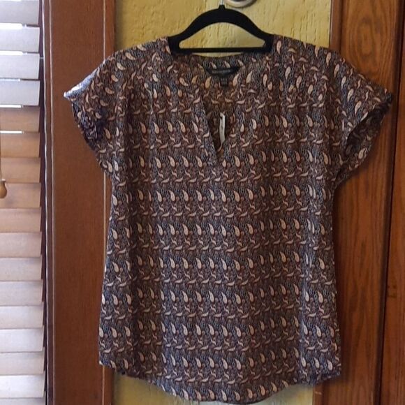 NWT Banana Republic Silky Paisley Flowy Blouse - Picture 3 of 14